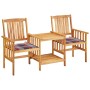 Sillas y mesita de jardín con cojines madera maciza acacia de , Conjuntos de jardín - Ref: Foro24-3061288, Precio: 149,31 €, ...