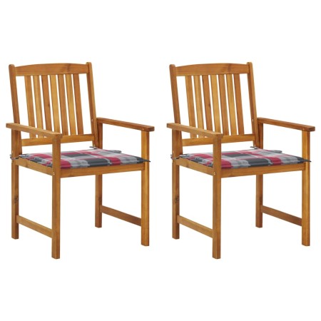 Sillas de jardín con cojines 2 unidades madera maciza de acacia de , Sillas de jardín - Ref: Foro24-3061193, Precio: 149,97 €...