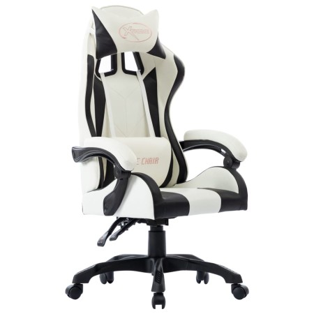 Silla gaming de cuero sintético negro de , Sillas de oficina - Ref: Foro24-287985, Precio: 160,30 €, Descuento: %