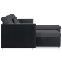 Sofá cama extraíble de 4 plazas cuero sintético negro de , Sofás - Ref: Foro24-287217, Precio: 1,00 €, Descuento: %