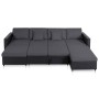 Sofá cama extraíble de 4 plazas cuero sintético negro de , Sofás - Ref: Foro24-287217, Precio: 1,00 €, Descuento: %