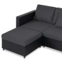 Sofá cama extraíble de 4 plazas cuero sintético negro de , Sofás - Ref: Foro24-287217, Precio: 1,00 €, Descuento: %