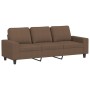Sofá de 3 plazas con taburete de tela marrón 180 cm de , Sofás - Ref: Foro24-3201154, Precio: 331,70 €, Descuento: %