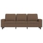 Sofá de 3 plazas con taburete de tela marrón 180 cm de , Sofás - Ref: Foro24-3201154, Precio: 331,70 €, Descuento: %