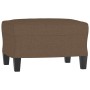Sofá de 3 plazas con taburete de tela marrón 180 cm de , Sofás - Ref: Foro24-3201154, Precio: 331,70 €, Descuento: %