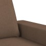 Sofá de 3 plazas con taburete de tela marrón 180 cm de , Sofás - Ref: Foro24-3201154, Precio: 331,70 €, Descuento: %