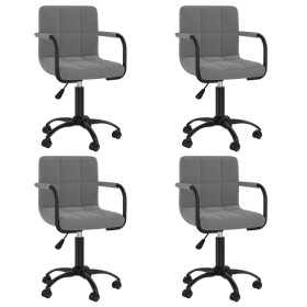 Sillas de comedor giratorias 4 unidades terciopelo gris oscuro de , Sillas de comedor - Ref: Foro24-3088013, Precio: 252,66 €...
