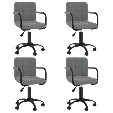 Sillas de comedor giratorias 4 unidades terciopelo gris oscuro de , Sillas de comedor - Ref: Foro24-3088013, Precio: 252,66 €...