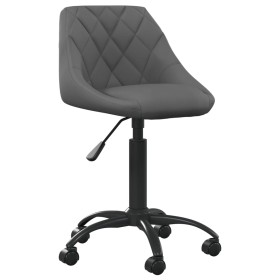 Silla de oficina de terciopelo gris oscuro de , Sillas de oficina - Ref: Foro24-3088847, Precio: 90,28 €, Descuento: %
