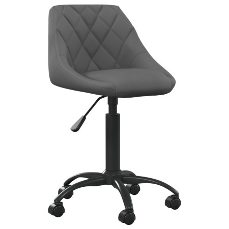 Silla de oficina de terciopelo gris oscuro de , Sillas de oficina - Ref: Foro24-3088847, Precio: 90,28 €, Descuento: %