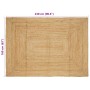 Alfombra de yute tejida a mano natural 160x230 cm en Alfombras | Comprar online en Foru.es