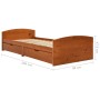 Estructura de cama 2 cajones madera pino marrón miel 90x200 cm de vidaXL, Camas y somieres - Ref: Foro24-322156, Precio: 197,...