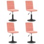 Sillas de comedor giratorias 4 unidades de terciopelo rosa de , Sillas de comedor - Ref: Foro24-3089294, Precio: 201,48 €, De...