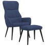 Sillón de relax con reposapiés de tela azul de , Sillones - Ref: Foro24-3097433, Precio: 122,46 €, Descuento: %