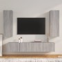 Set de muebles para TV 4 pzas madera contrachapada gris Sonoma de , Muebles TV - Ref: Foro24-3114204, Precio: 152,29 €, Descu...