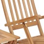 Tumbona con reposapiés y mesita madera maciza de teca de vidaXL, Tumbonas - Ref: Foro24-315376, Precio: 230,08 €, Descuento: %