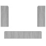Set de muebles para TV 4 pzas madera contrachapada gris Sonoma de , Muebles TV - Ref: Foro24-3114204, Precio: 152,29 €, Descu...