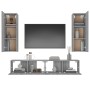 Set de muebles para TV 4 pzas madera contrachapada gris Sonoma de , Muebles TV - Ref: Foro24-3114204, Precio: 152,29 €, Descu...