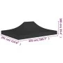 Techo de carpa para celebraciones negro 4,5x3 m 270 g/m² de vidaXL, Cubiertas para carpas y cenadores - Ref: Foro24-315373, P...