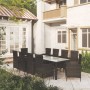 Set comedor de jardín 11 piezas y cojines ratán sintético negro de , Conjuntos de jardín - Ref: Foro24-3094872, Precio: 935,3...