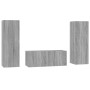 Set de muebles para TV 3 pzas madera contrachapada gris Sonoma de , Muebles TV - Ref: Foro24-3120234, Precio: 116,56 €, Descu...