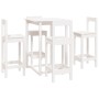 Set de bar 5 piezas madera maciza de pino blanco de , muebles para cocinas y comedores - Ref: Foro24-3124743, Precio: 282,84 ...
