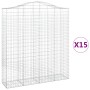 Cestas de gaviones 15 uds forma de arco hierro 200x50x220/240cm de , Maceteros y jardineras - Ref: Foro24-3145779, Precio: 2,...