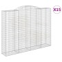 Cestas de gaviones 15 uds forma de arco hierro 300x50x220/240cm de , Maceteros y jardineras - Ref: Foro24-3146821, Precio: 2,...