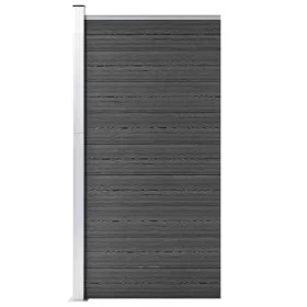 Black WPC fence panel 95x186 cm by vidaXL, fence panels - Ref: Foro24-148979, Price: 169,57 €, Discount: %