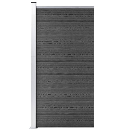 Panel de valla WPC negro 95x186 cm de vidaXL, Paneles de vallas - Ref: Foro24-148979, Precio: 141,76 €, Descuento: %