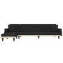 Sofá cama en forma de L terciopelo negro 271x140x70 cm de , Sofás - Ref: Foro24-3157279, Precio: 454,25 €, Descuento: %