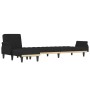 Sofá cama en forma de L terciopelo negro 271x140x70 cm de , Sofás - Ref: Foro24-3157279, Precio: 454,25 €, Descuento: %