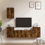 Set de muebles de TV 5 pzas madera contrachapada roble ahumado de , Muebles TV - Ref: Foro24-3188571, Precio: 182,13 €, Descu...