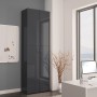 Armario de oficina de contrachapada gris brillo 60x32x190 cm de , Armarios archivadores - Ref: Foro24-800305, Precio: 173,64 ...
