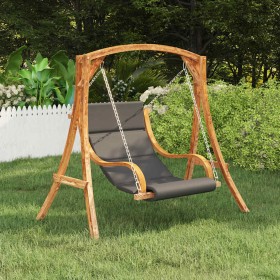 Silla columpio sin estructura con cojín madera maciza curvada de , Balancines de jardín - Ref: Foro24-313942, Precio: 209,81 ...