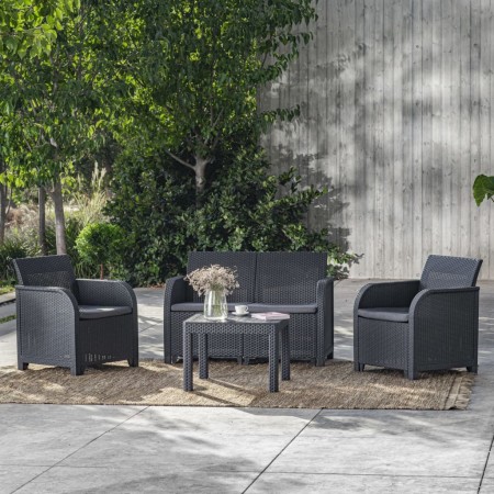Keter Mesa de jardín Rosalie grafito de , Mesas de jardín - Ref: Foro24-441304, Precio: 45,88 €, Descuento: %