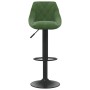 Taburete de cocina de terciopelo verde oscuro de , Taburetes de cocina - Ref: Foro24-335341, Precio: 71,45 €, Descuento: %