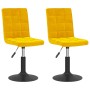 Sillas de comedor giratorias 2 uds terciopelo amarillo mostaza de , Sillas de comedor - Ref: Foro24-335748, Precio: 125,69 €,...