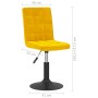 Sillas de comedor giratorias 2 uds terciopelo amarillo mostaza de , Sillas de comedor - Ref: Foro24-335748, Precio: 125,69 €,...