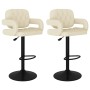 Taburetes de cocina 2 unidades tela crema de , Taburetes de cocina - Ref: Foro24-335619, Precio: 169,10 €, Descuento: %