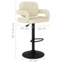 Taburetes de cocina 2 unidades tela crema de , Taburetes de cocina - Ref: Foro24-335619, Precio: 169,10 €, Descuento: %