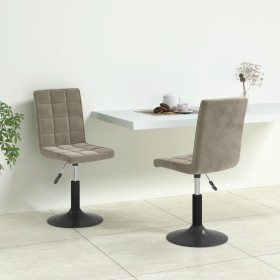 Sillas de comedor giratorias 2 uds de terciopelo gris claro de , Sillas de comedor - Ref: Foro24-335741, Precio: 114,28 €, De...