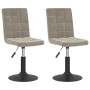 Sillas de comedor giratorias 2 uds de terciopelo gris claro de , Sillas de comedor - Ref: Foro24-335741, Precio: 114,28 €, De...