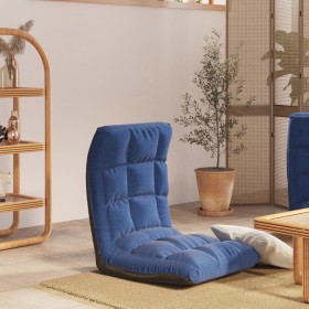 Silla de suelo plegable de tela azul de , Sillas de suelo - Ref: Foro24-336588, Precio: 74,52 €, Descuento: %