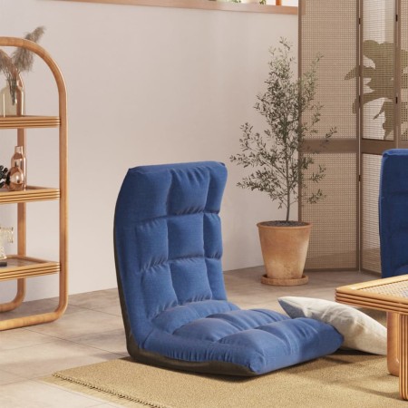 Silla de suelo plegable de tela azul de , Sillas de suelo - Ref: Foro24-336588, Precio: 74,52 €, Descuento: %