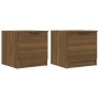 Mesitas de noche 2 unidades color roble marrón 40x39x40 cm de , Mesitas de noche - Ref: Foro24-817032, Precio: 57,93 €, Descu...