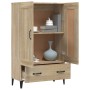Aparador madera contrachapada color roble Sonoma 70x31x115 cm de , Aparadores - Ref: Foro24-812576, Precio: 124,92 €, Descuen...
