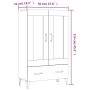 Aparador madera contrachapada color roble Sonoma 70x31x115 cm de , Aparadores - Ref: Foro24-812576, Precio: 124,92 €, Descuen...