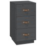 Mesitas de noche 2 uds madera maciza pino gris 40x40x75 cm de , Mesitas de noche - Ref: Foro24-818340, Precio: 188,16 €, Desc...