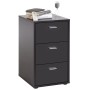 FMD Mesita de noche con 3 cajones negro de , Mesitas de noche - Ref: Foro24-428803, Precio: 149,35 €, Descuento: %